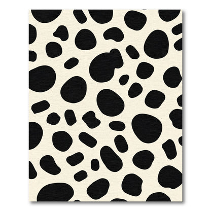 Cream Black Spotted Organic Shapes Rug