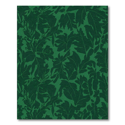 Deep Green Forest Leaf Canopy Rug