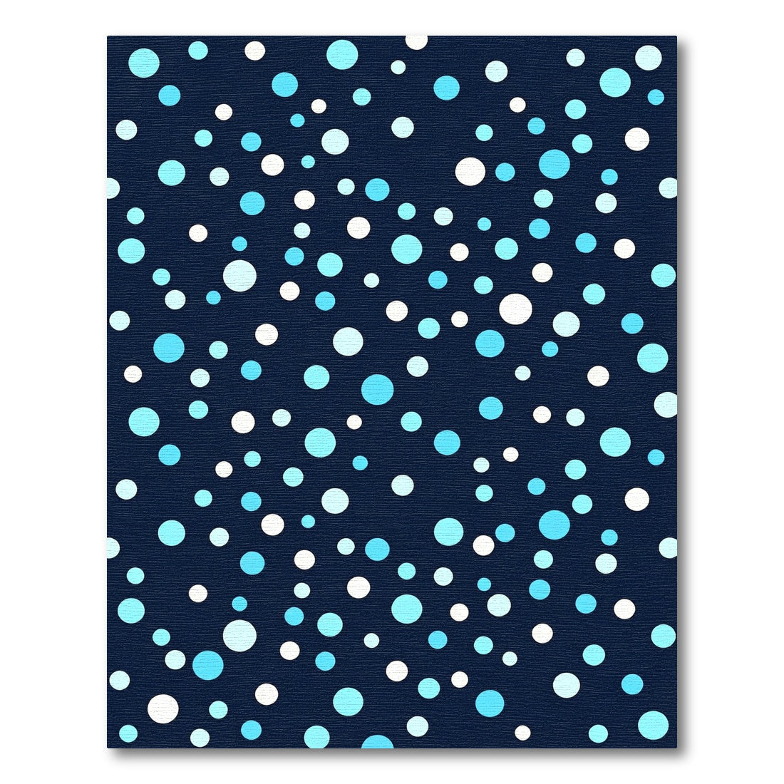 Navy Blue Scattered Dot Rug