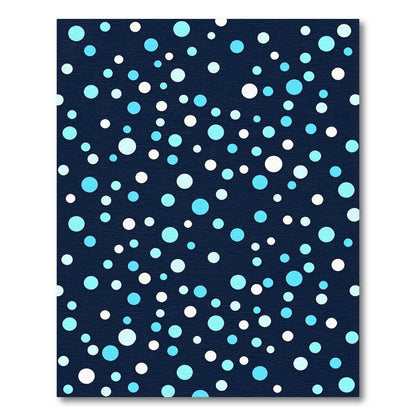 Navy Blue Scattered Dot Rug