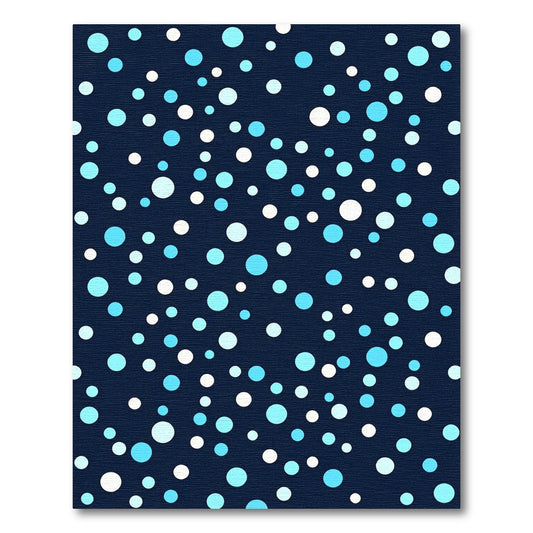 Navy Blue Scattered Dot Rug
