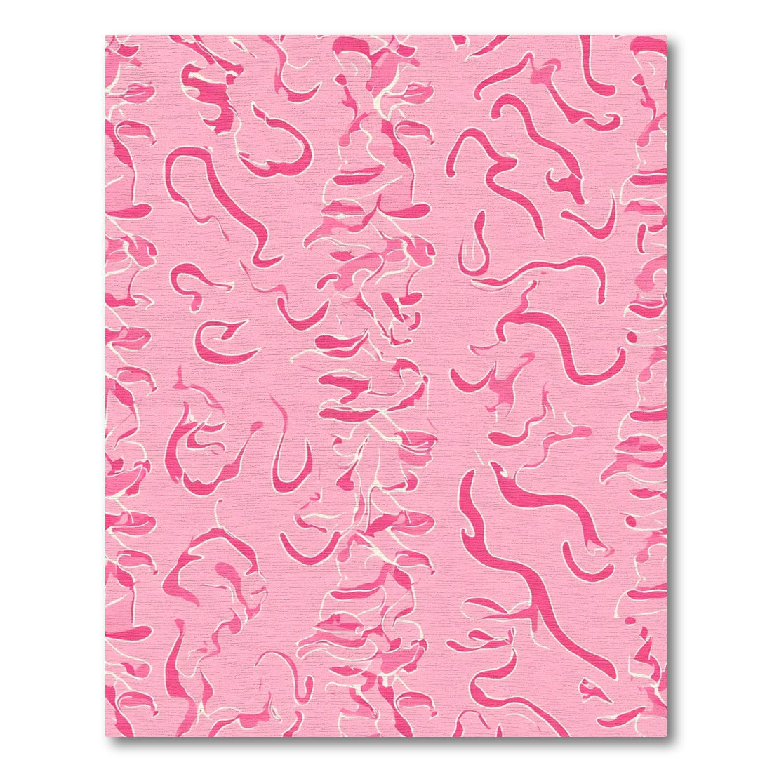 Pink Abstract Wavy Organic Form Rug