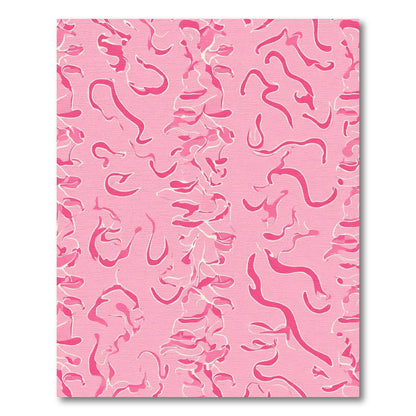 Pink Abstract Wavy Organic Form Rug