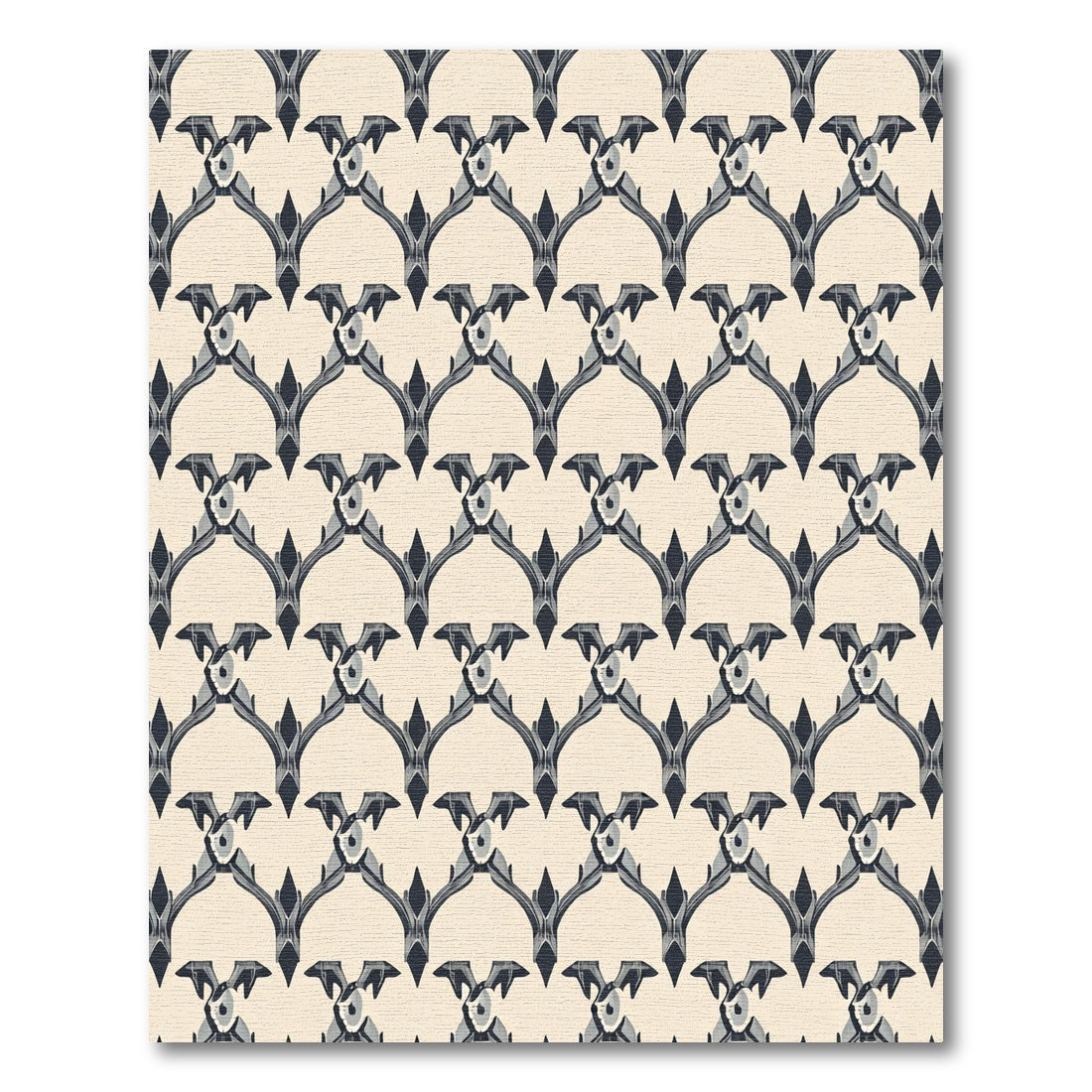 Dark Gray Gothic Arch Repeating Rug