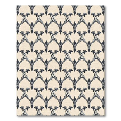 Dark Gray Gothic Arch Repeating Rug