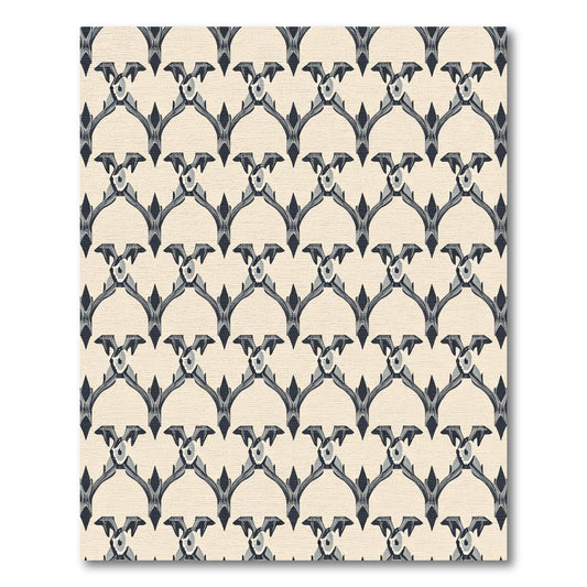 Dark Gray Gothic Arch Repeating Rug