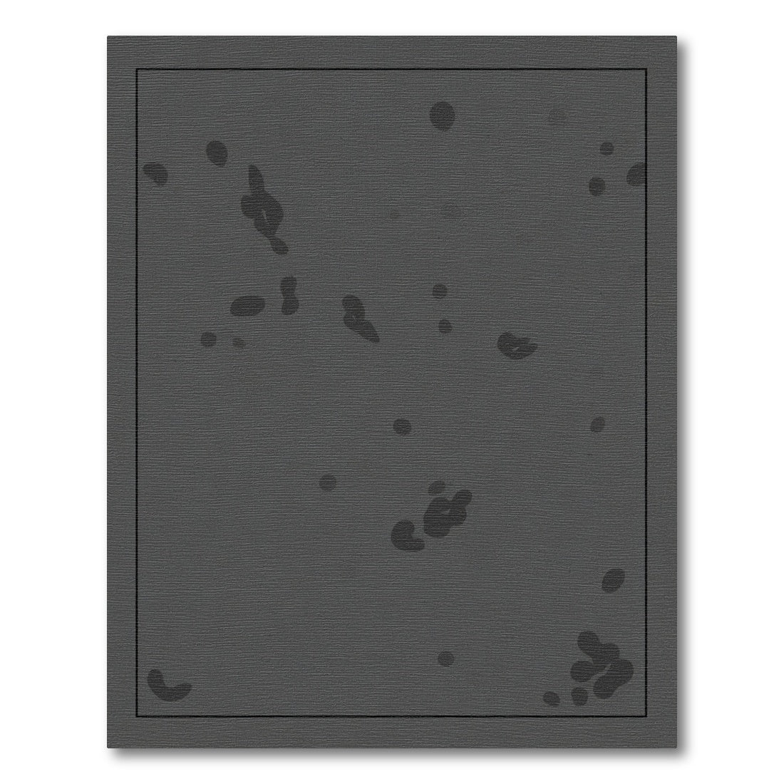 Dark Gray Abstract Blobs Rug