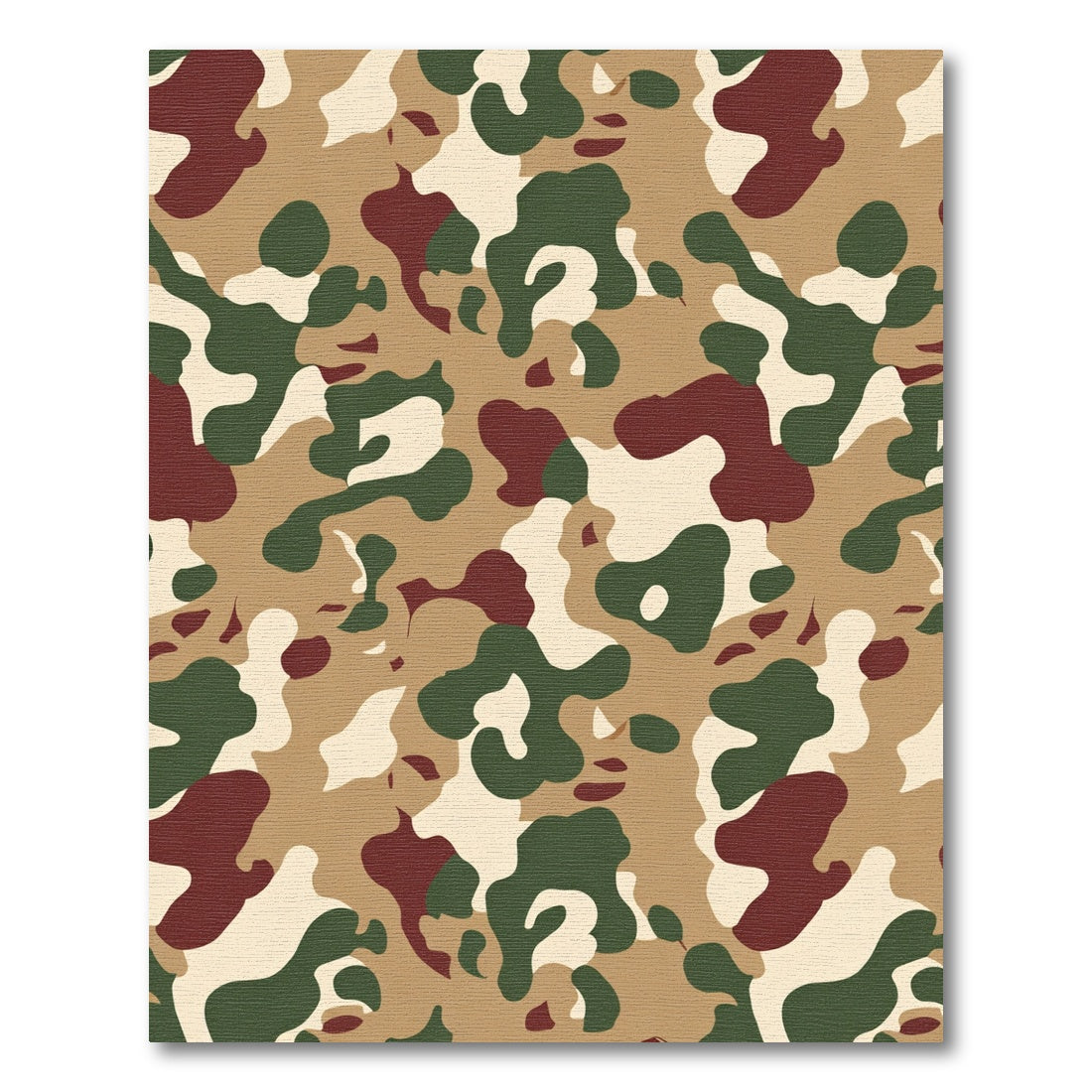 Woodland Camouflage Shapes Rug
