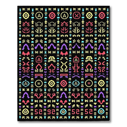 Colorful Abstract Symbols Geometric Arrangement Rug