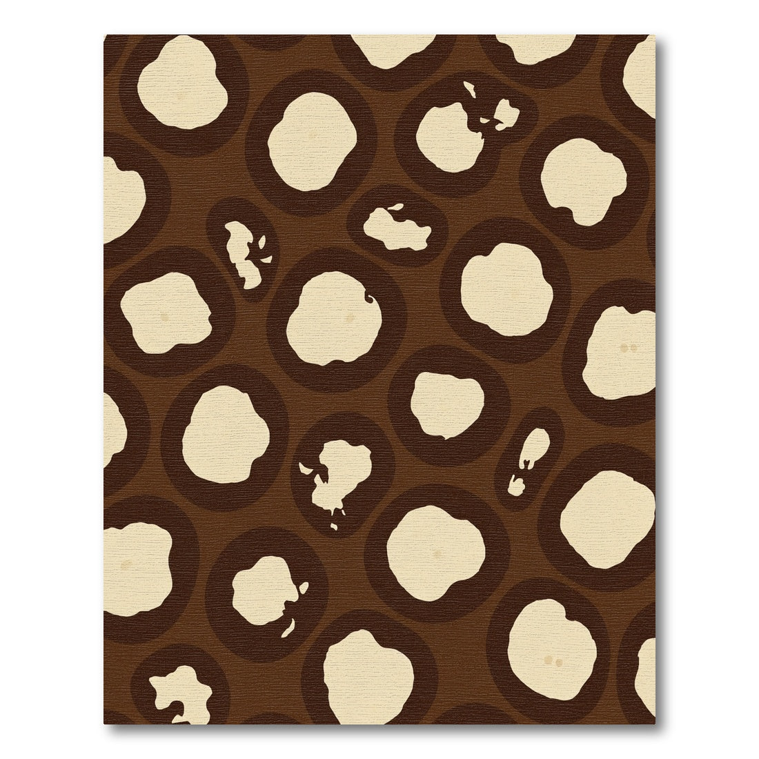 Brown Cream Organic Spot Rug