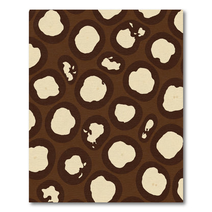 Brown Cream Organic Spot Rug
