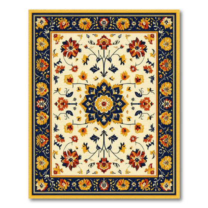 Vibrant Multi-Color Floral Medallion Area Rug
