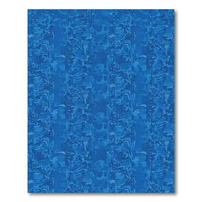 Deep Blue Abstract Vertical Flow Rug