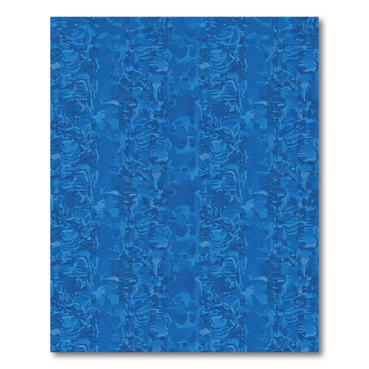 Deep Blue Abstract Vertical Flow Rug