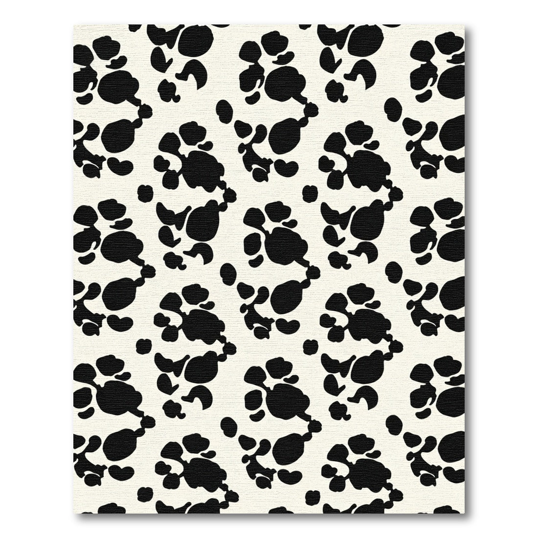 Black Dalmatian Spots On Cream Background Rug