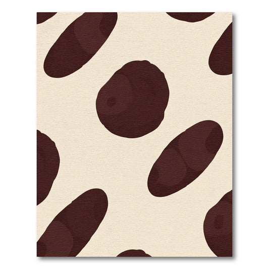 Dark Brown Spots Cream Field Rug