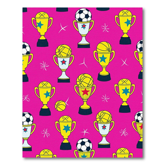 Golden Trophy Ball Medley Jam Rug