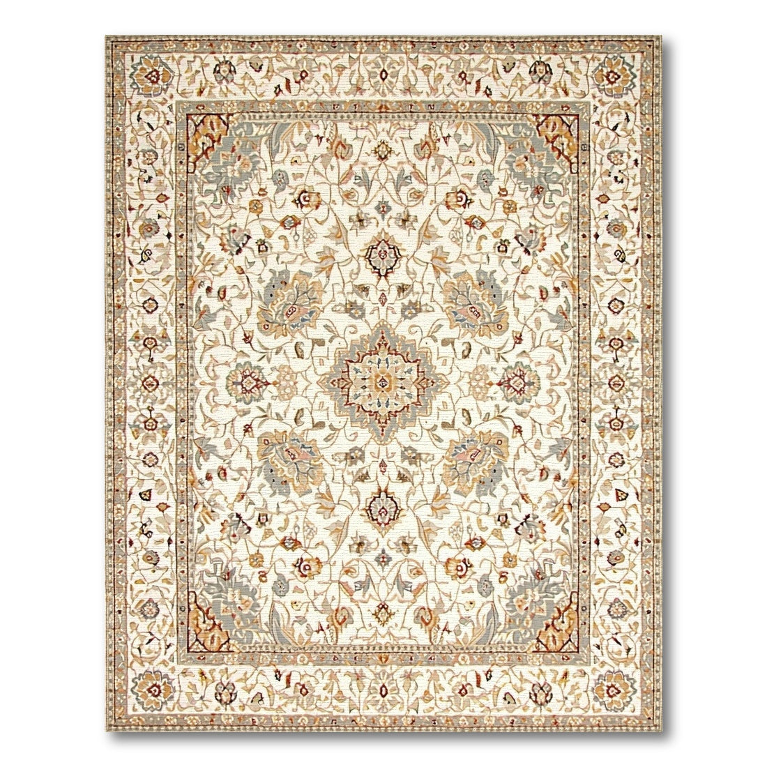 Floral Medallion Beige Persian Floral Medallion Area Rug