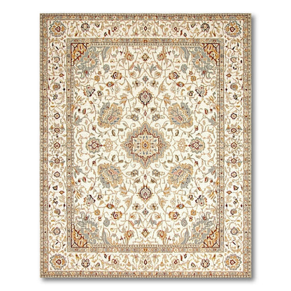 Floral Medallion Beige Persian Floral Medallion Area Rug
