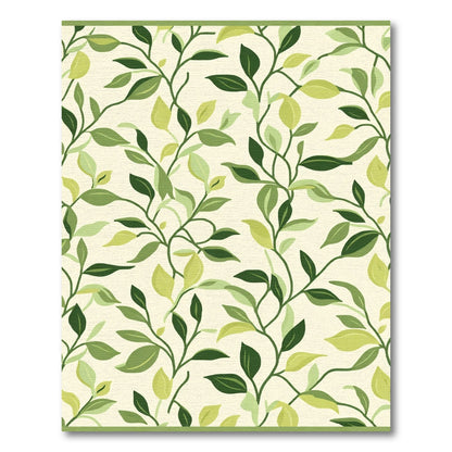 Green Vine Foliage Repeat Rug