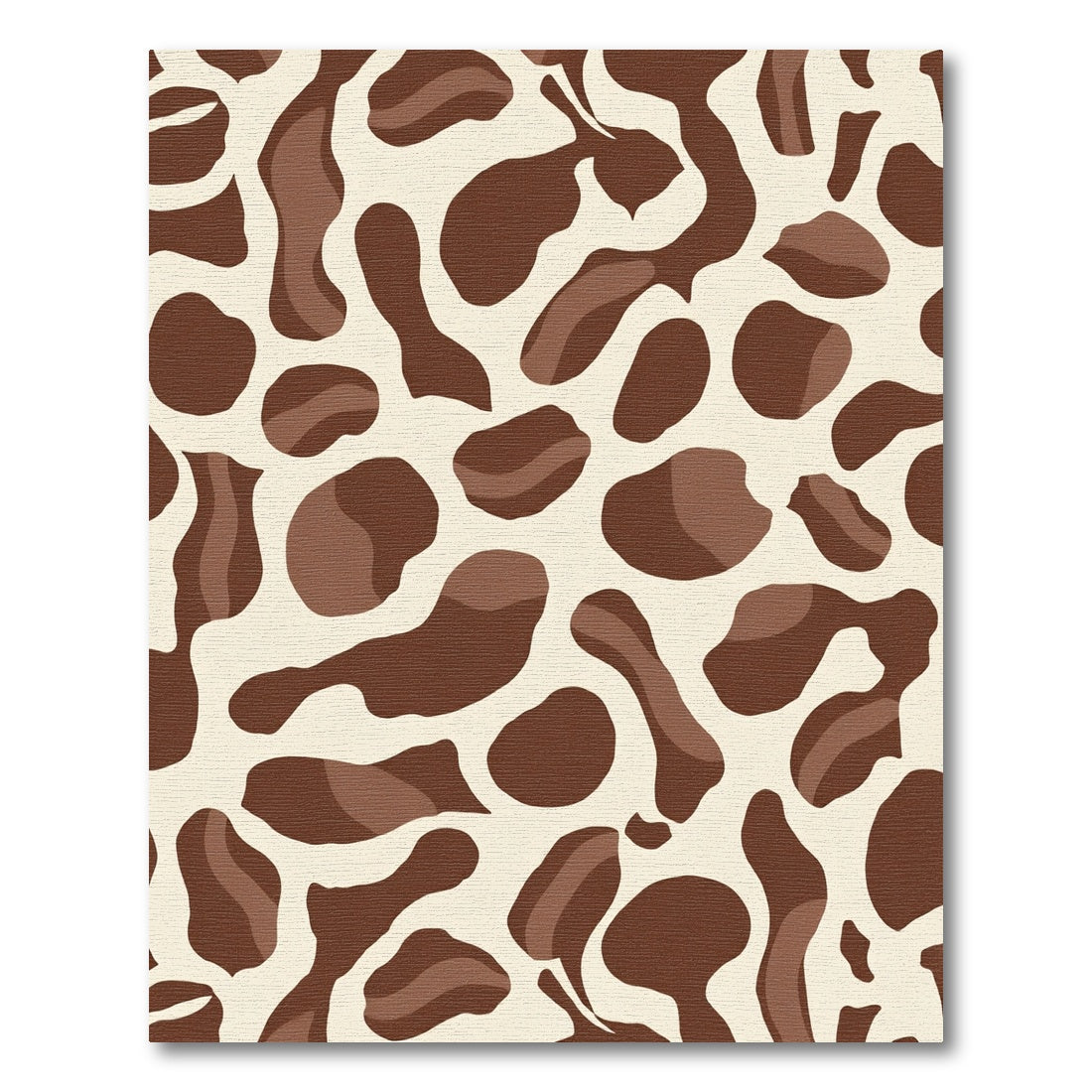 Brown Cream Abstract Animal Print Rug