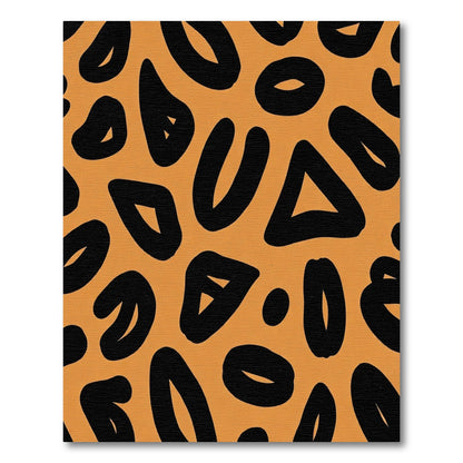 Bold Orange Abstract Spots Rug
