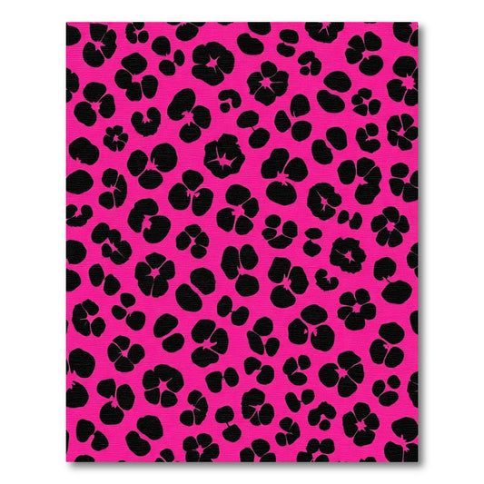 Bold Black Fuchsia Animal Spot Rug