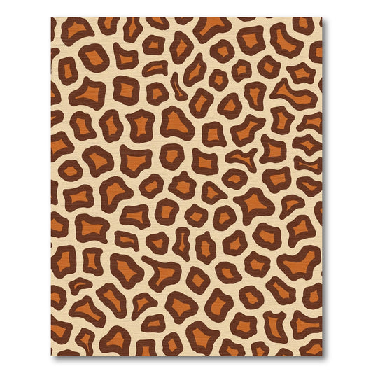 Brown tan wild animal spots Rug