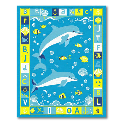 Blue Dolphin Kids Washable Area Rug