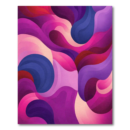 Vivid Violet Swirl Abstract Rug