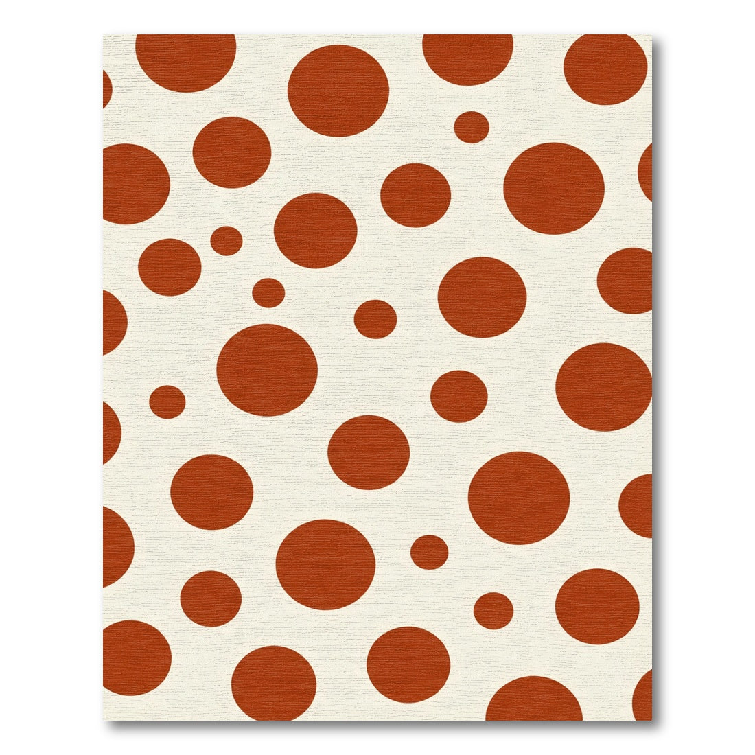 Rust Dots Cream Background Rug