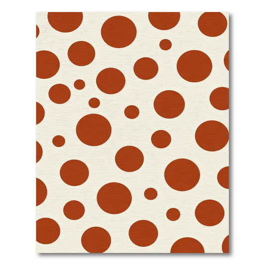 Rust Dots Cream Background Rug