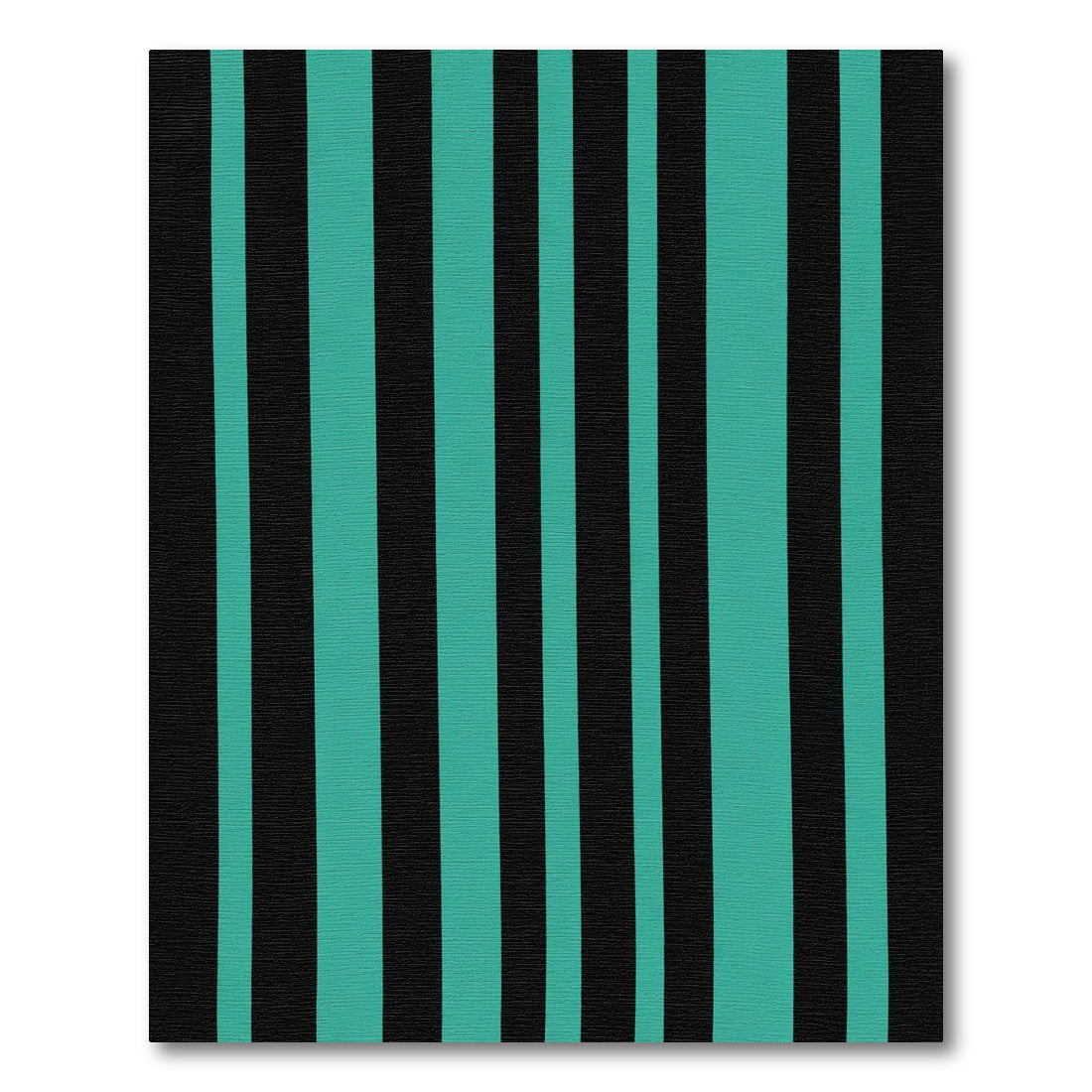 Aqua Black Vertical Stripe Rug
