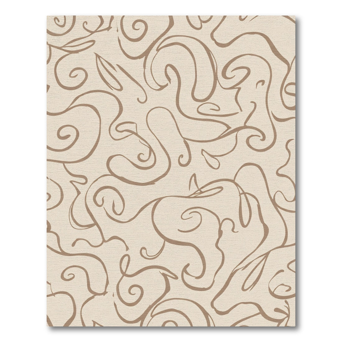 Earthy Swirl Abstract Fluid Contemporary Rug