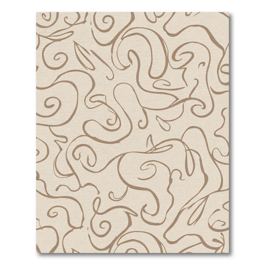 Earthy Swirl Abstract Fluid Contemporary Rug