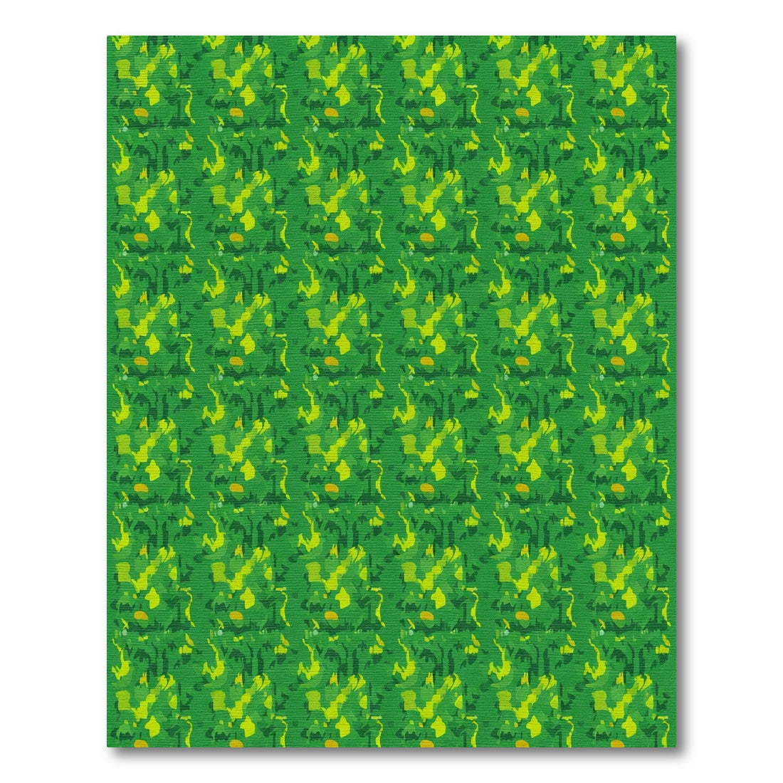 Emerald Green Abstract Brushstroke Rug