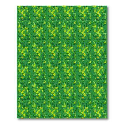 Emerald Green Abstract Brushstroke Rug