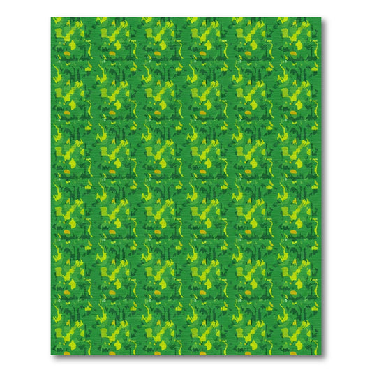 Emerald Green Abstract Brushstroke Rug