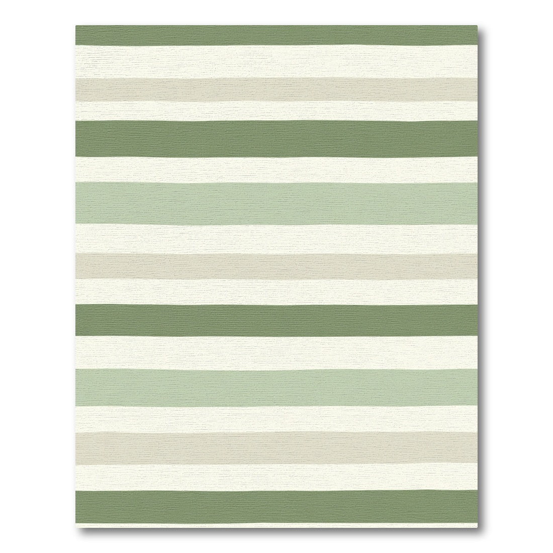 Earthy Green Horizontal Stripe Rug