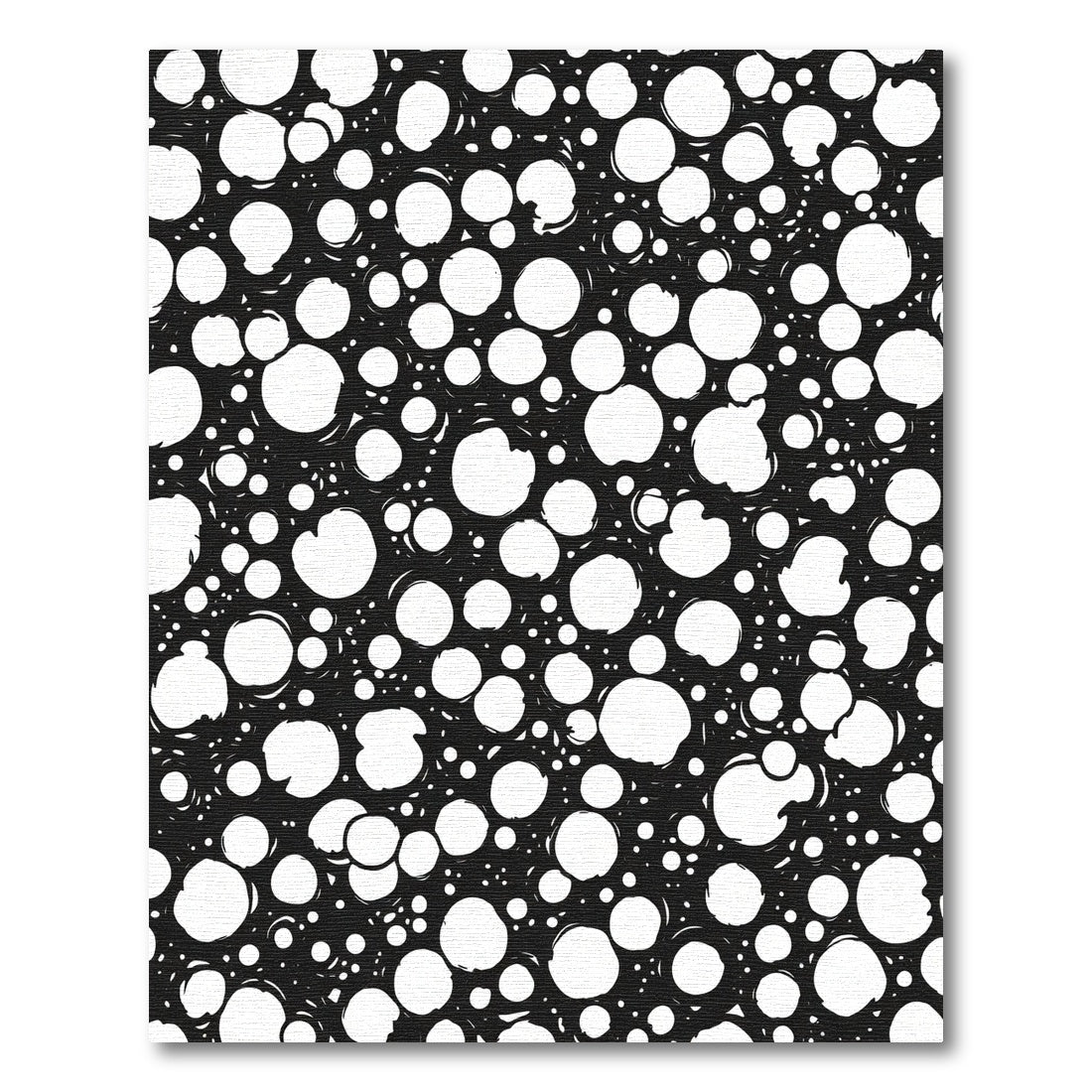 Black White Bubble Scatter Rug