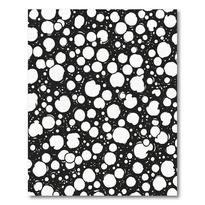 Black White Bubble Scatter Rug