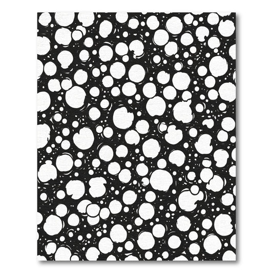 Black White Bubble Scatter Rug