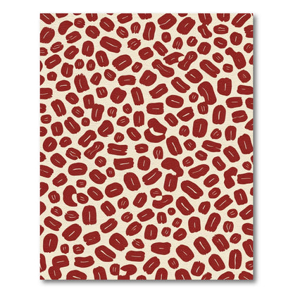 Crimson Abstract Spots Rug