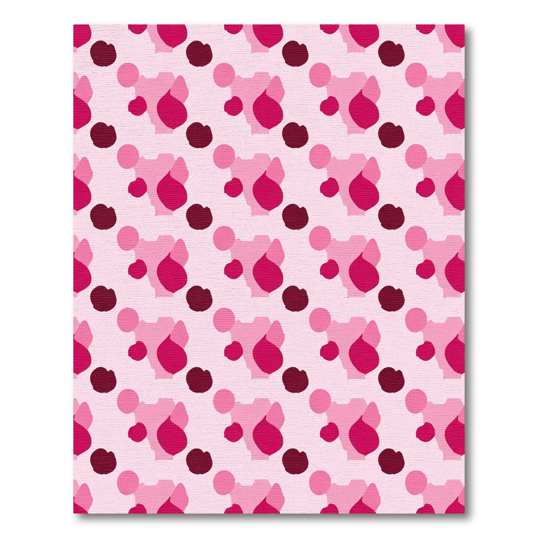 Pink Abstract Organic Shapes Rug