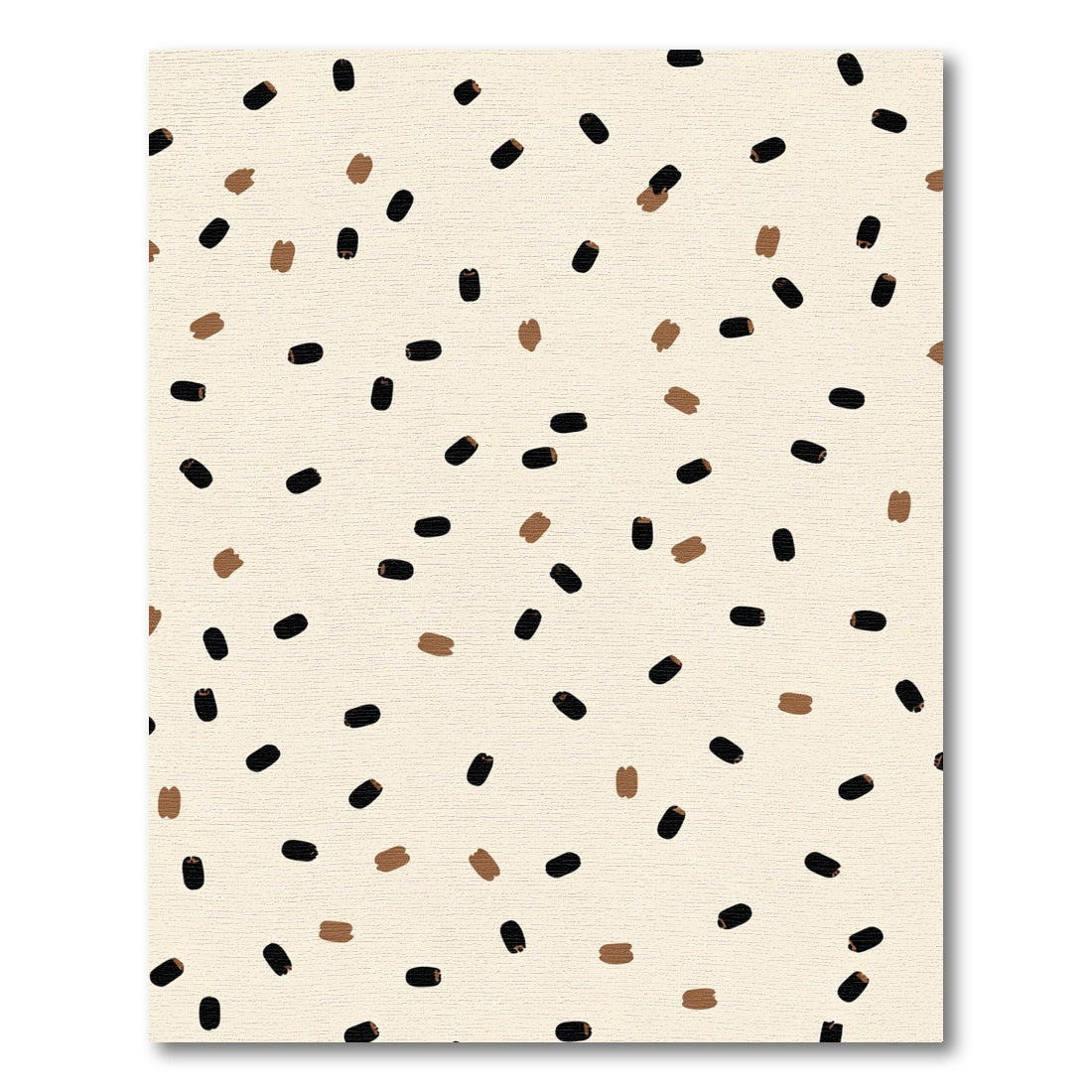 Speckled Black And Brown Abstract Shapes Rug