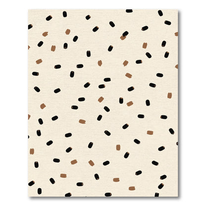 Speckled Black And Brown Abstract Shapes Rug