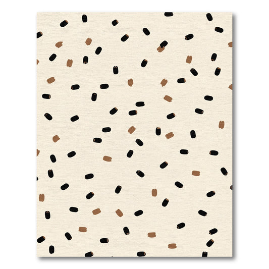 Speckled Black And Brown Abstract Shapes Rug