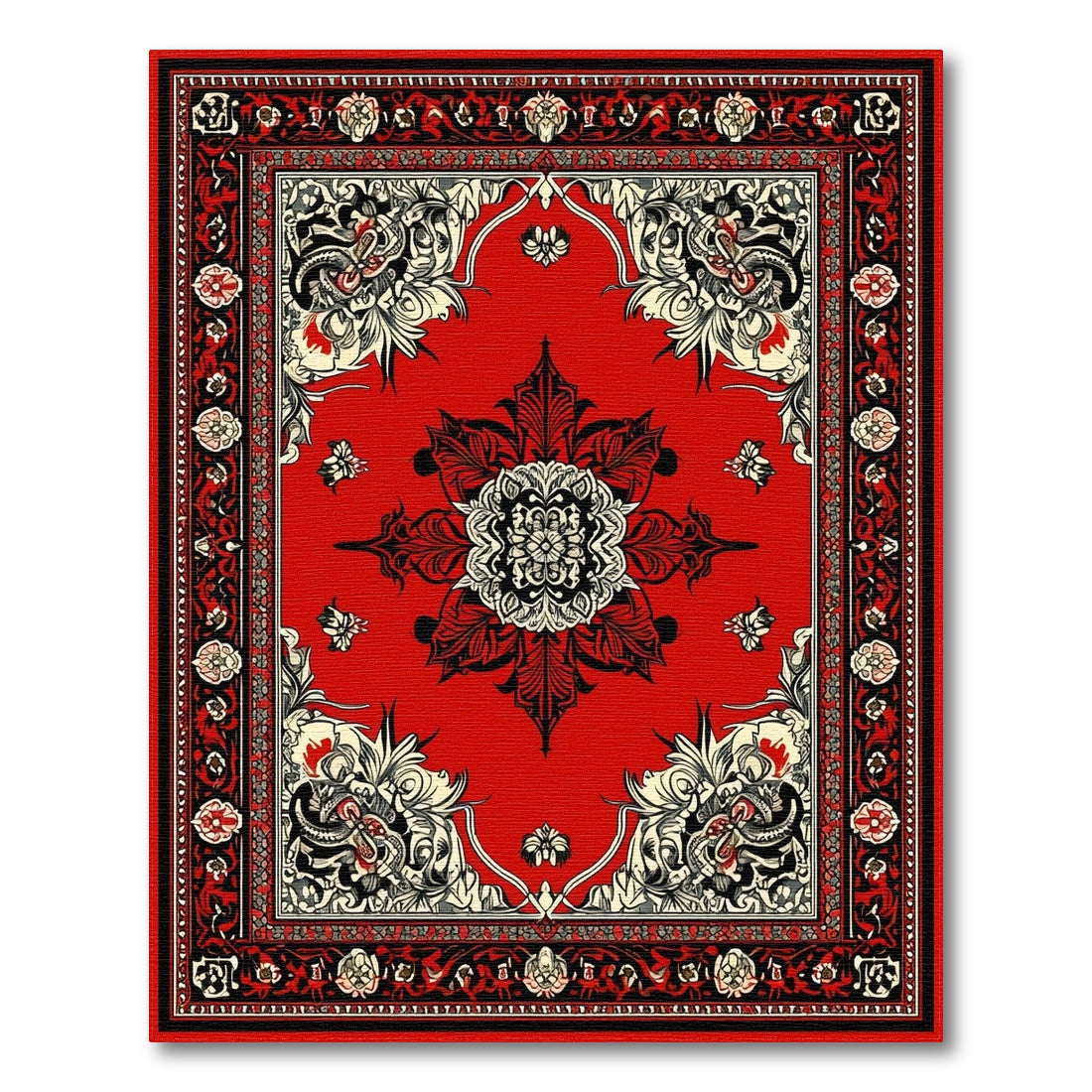 Red Dragon Persian Area Rug
