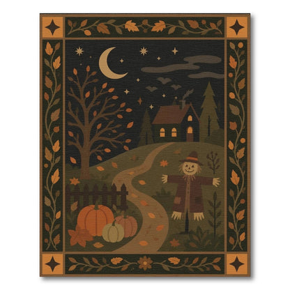 Autumn Scarecrow Washable Area Rug