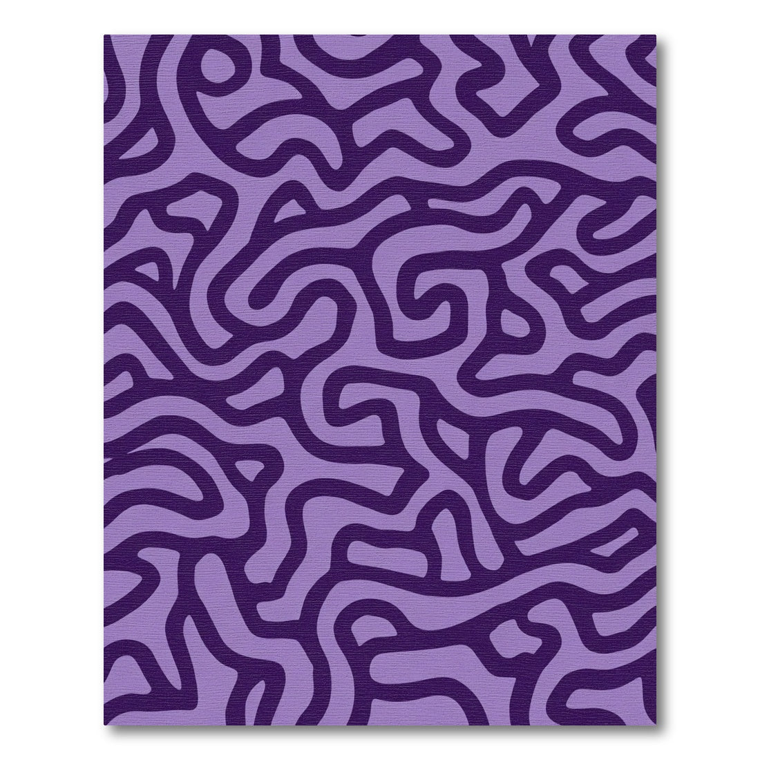Deep Violet Organic Maze Overlay Rug